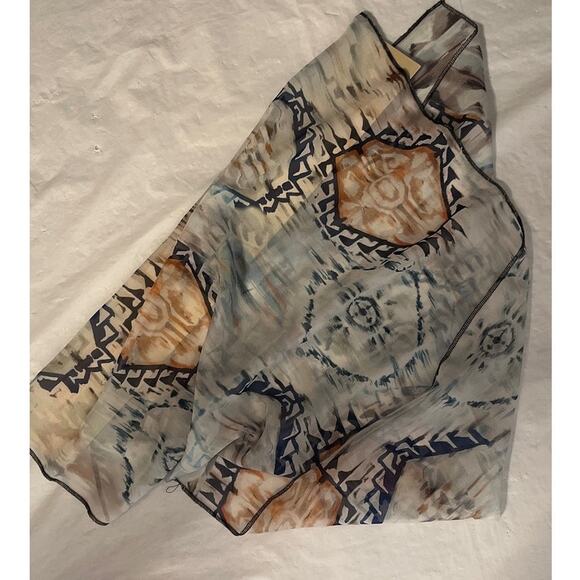 One of a Kind Silk Scarf Manufacture Sample - Vialegeno Disegni Italy 18" x 32" - Picture 8 of 10